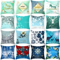 merry christmas sofa pillows for blue case cushion decor home throw pillow cover