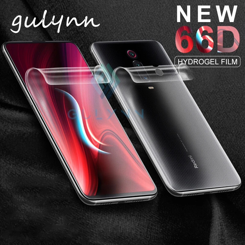 Передняя и задняя Гидрогелевая пленка для Xiaomi Redmi 7A 8A Note 9 9S 8 7 6 5 Pro 66D мягкий чехол с