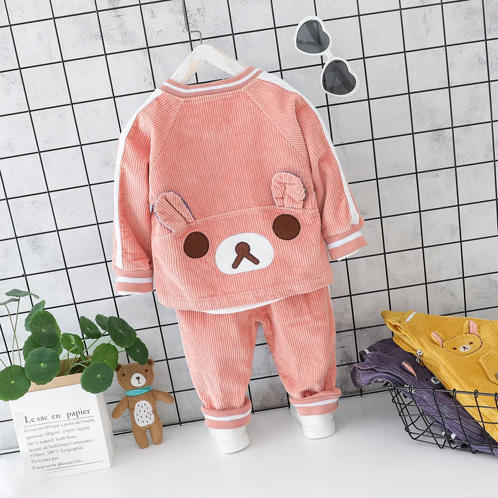 Baby boys clothing sets spring autumn toddler casual cotton coat+tops+pants 3pcs tracksuits for bebe girls infant sports suits |