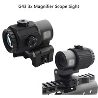 new tactical g43 3x magnifier scope sight with qd mount fit for 20mm rail rifle accessory