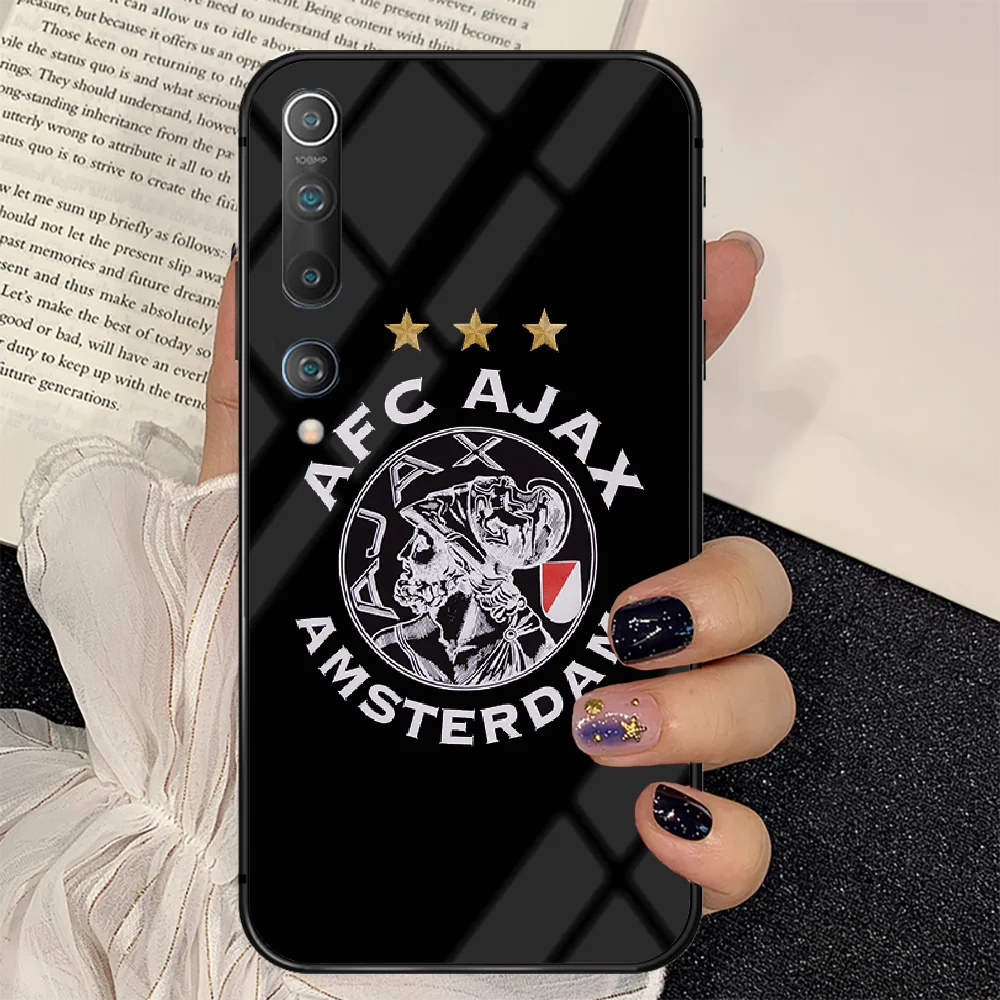 

Ajax Team football Phone Tempered Glass Case Cover for Xiaomi Mi A F X POCO M Note 3 9 10 11 i T Pro Lite Black Funda Back