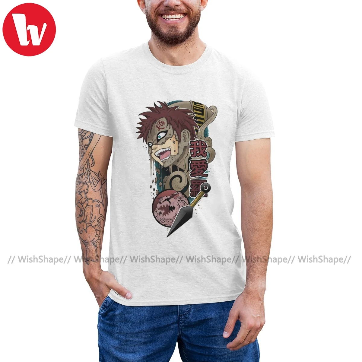 

Gaara T Shirt Gaara T-Shirt 100 Percent Cotton Graphic Tee Shirt Streetwear Oversized Cute Men Tshirt