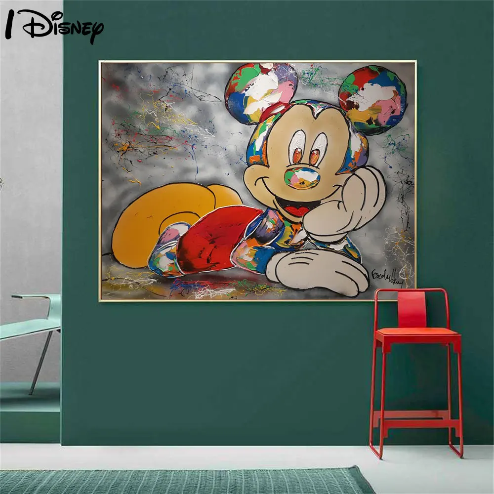 

Disney Anime Mickey Mouse Mina Mouse Painting Canvas Painting Print On Wall Art Picture For Living Room Home Decor Frameless