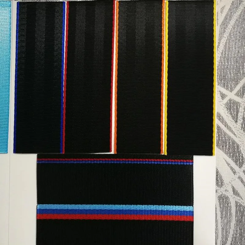 Ximoor 15 см * 30 цветов, образцы ткани ремня безопасности автомобиля