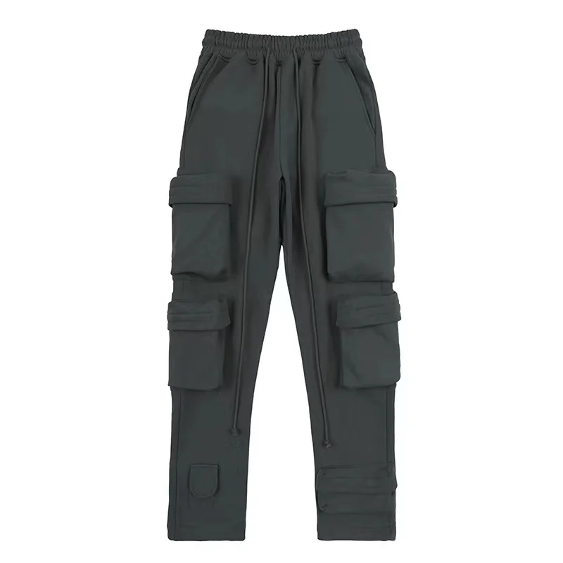 

Functional overalls, multi-pocket, cashmere slacks, trousers