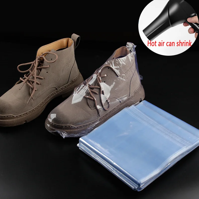

100pcs Heat Shrinkable Film Shoes Bag Transparent Sealing Film Dustproof TV Air Condition Remote Control Waterproof Storage Bag