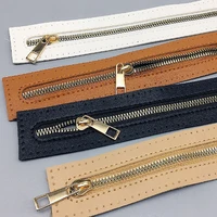 practical multi color pu zipper soft textured diy replaceable zipper useful stitch zipper bag accessories home sewing products