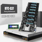 BTC-S37 Riserless горно-набор материнских плат 8 GPU Bitcoin крипто Эфириума добычи полезных ископаемых с 1037U Процессор DDR3 4 Гб 106613331600 МГц Оперативная память