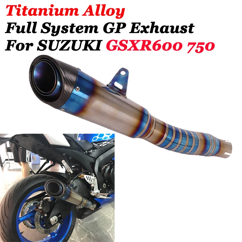 Выхлопная труба из титанового сплава для Suzuki GSXR600 750 K8 K9 L1 Модифицированная