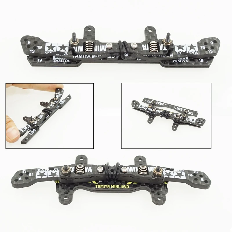 Piezas de carbono autofabricadas para coche de carreras tamiya, muelle de suspensi&oacute;n independiente, conjunto delantero/trasero, para chasis MS MA AR S2, 4wd-0