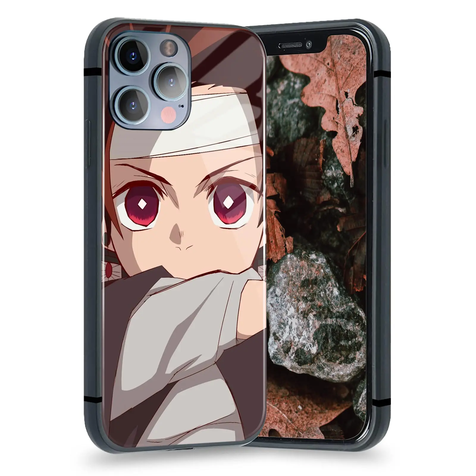 

Чехол Tanjiro Kamado Kimetsu no Yaiba для телефона с аниме для iPhone 13 12 11 Mini Pro XS Max 6s SE X XR 7 8 Plus, Мягкий стеклянный чехол