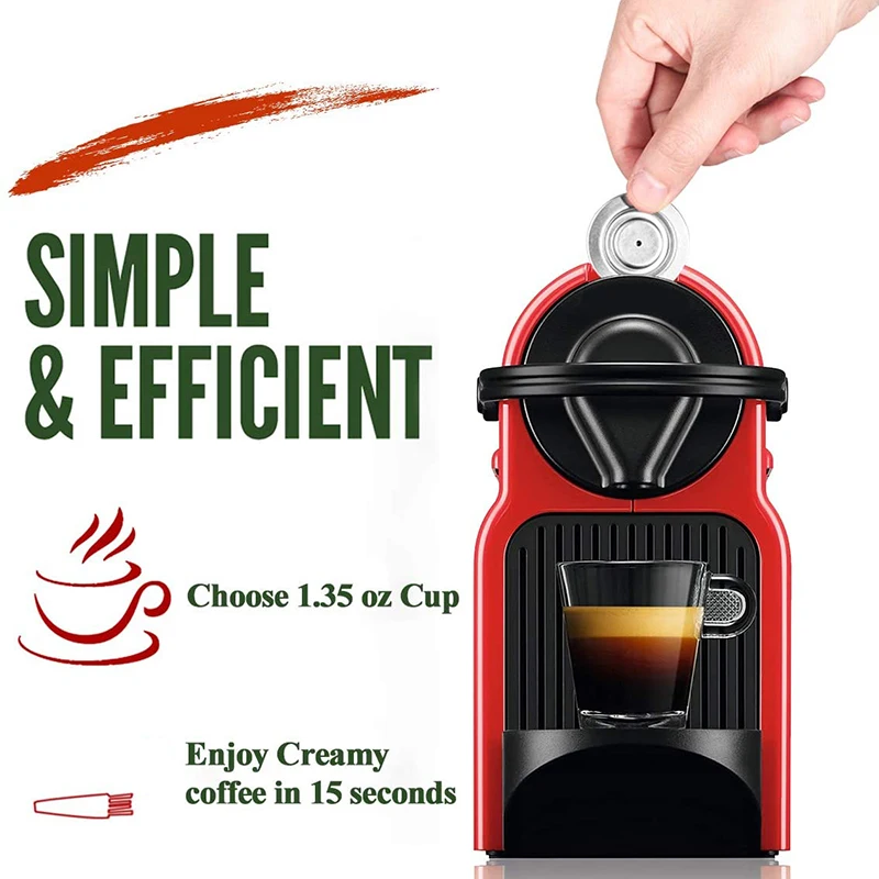 

Coffee Capsule, Nespresso Refillable Capsules Reusable Nespresso Pod Espresso Coffee Pod Stainless Steel Compatible