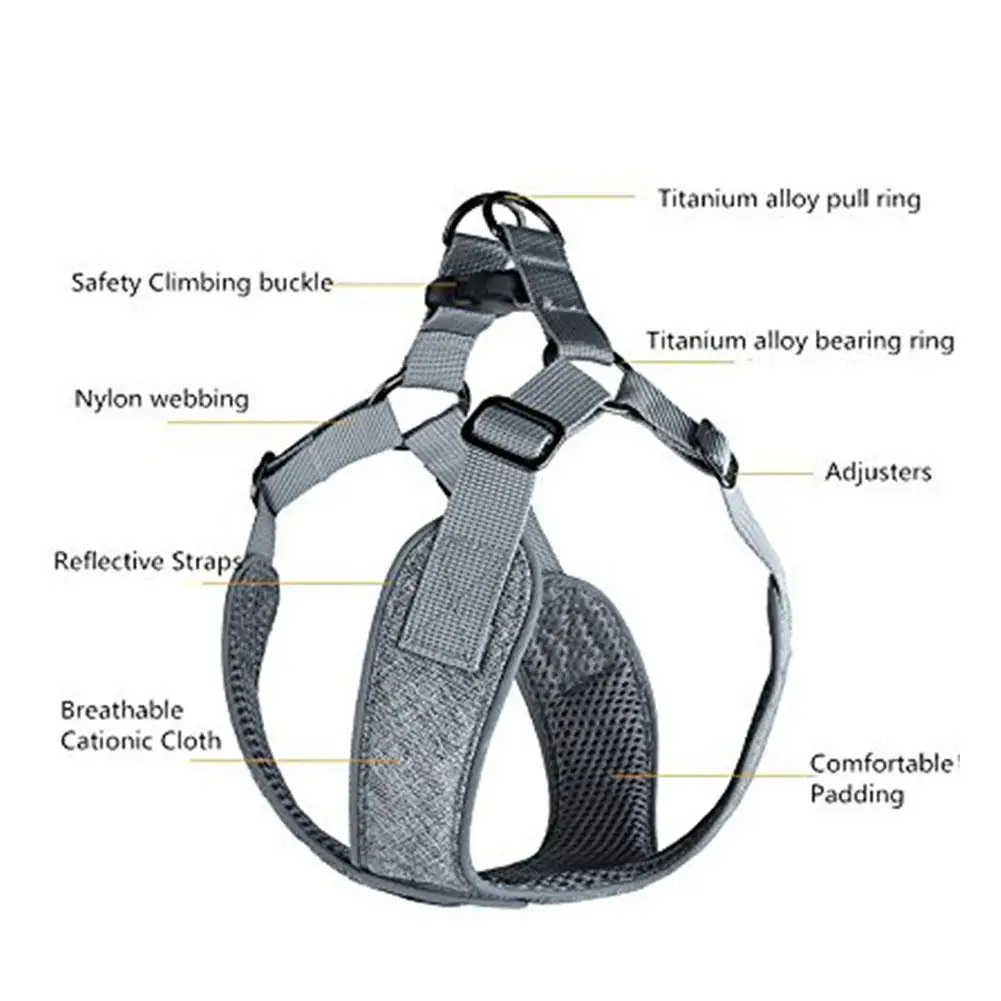 Дышащая шлейка для собаки домашнего животного нагрудный поводок питомца