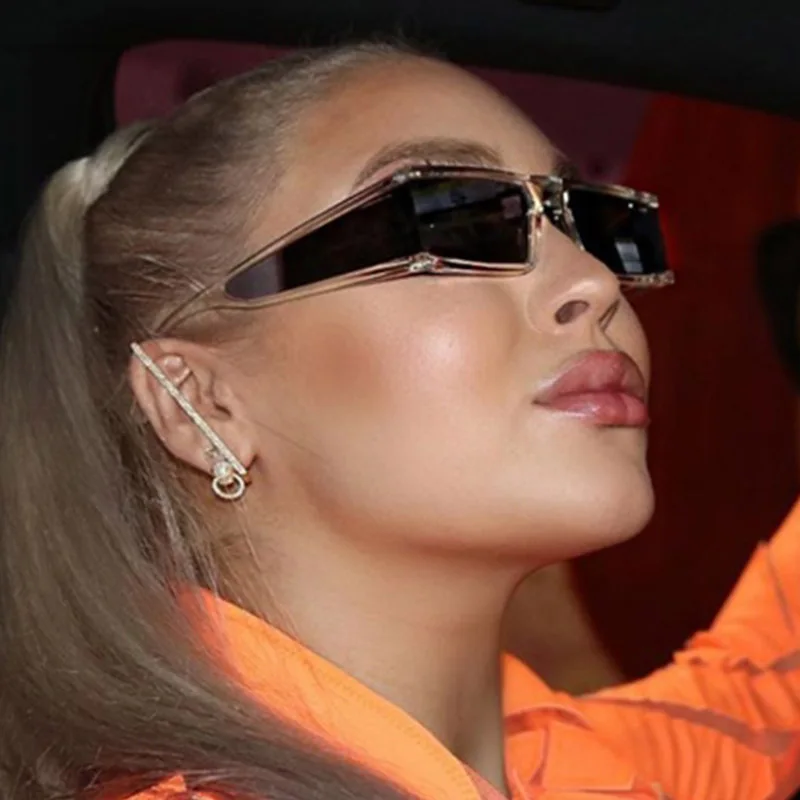 Очки солнцезащитные женские зеркальные винтажные маленькие квадратные модные