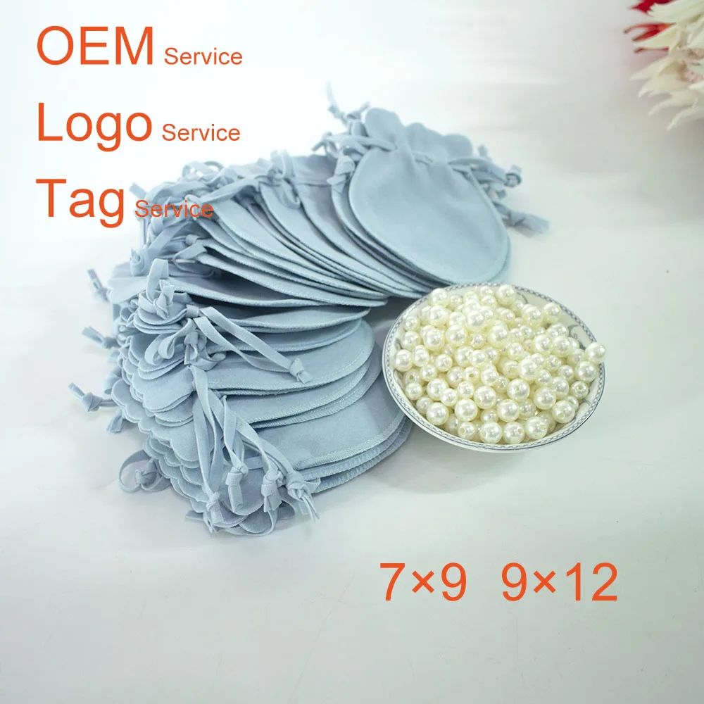 50pcs/Lot Round Bottom Velvet Pouches Wedding Gift Bag Jewelry Packing Bag Perfume Lip Gloss Pouches Can Customized Logo