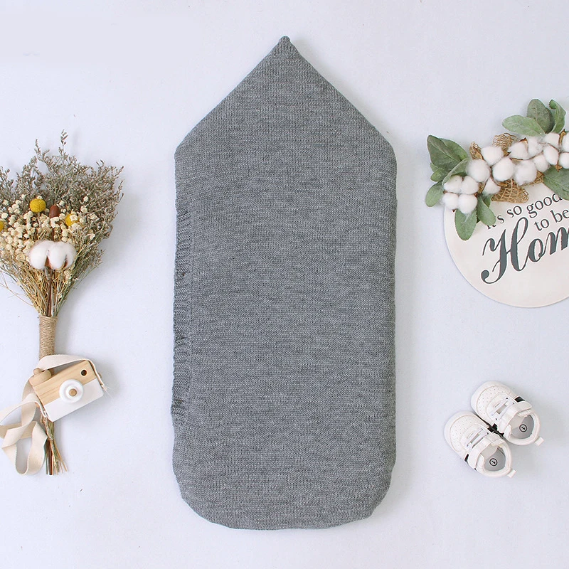 Детский спальный мешок для новорожденных детский с капюшоном вязаное одеяло