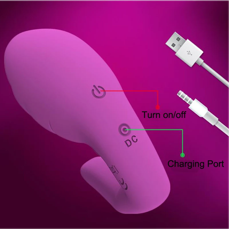 В форме большого пальца usb зарядка двойной двигатель G-Spot вибратор секс-игрушки