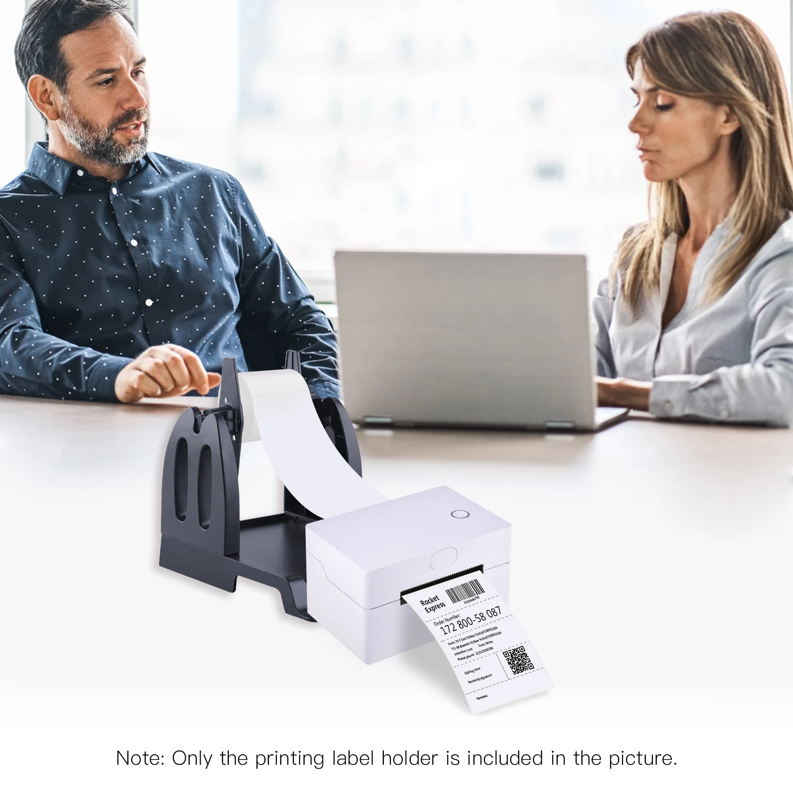 Держатель этикеток для настольного термопринтера 2 в 1 рулоны и вентиляторы