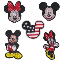 cartoon mickey minnie donald duck iron on patch couple clothes decoration iron on patches embroidery cloth garment stickers