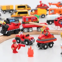 rc railway locomotive magnetically connected electric train magnetic rail toy compatible with biro wooden track for kids gift