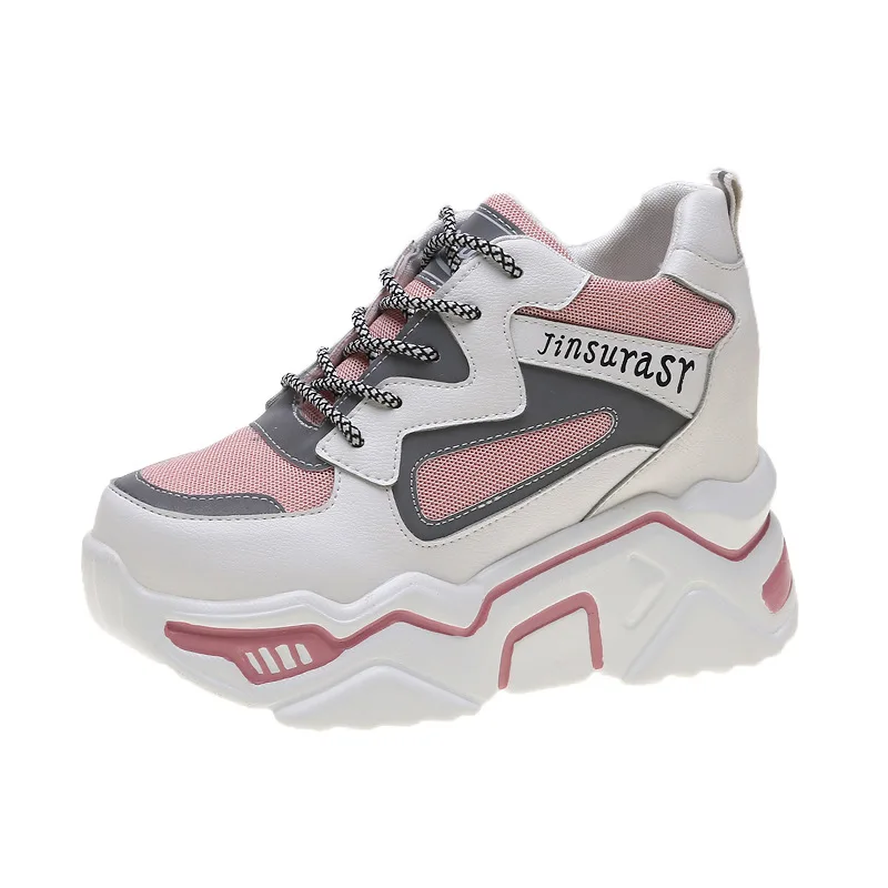 

Dad Shoes Female Autumn Shoes New Wild Hidden Wedge Korean Version of the Thick Breathable Mesh Surface Leisure Sports Shoes