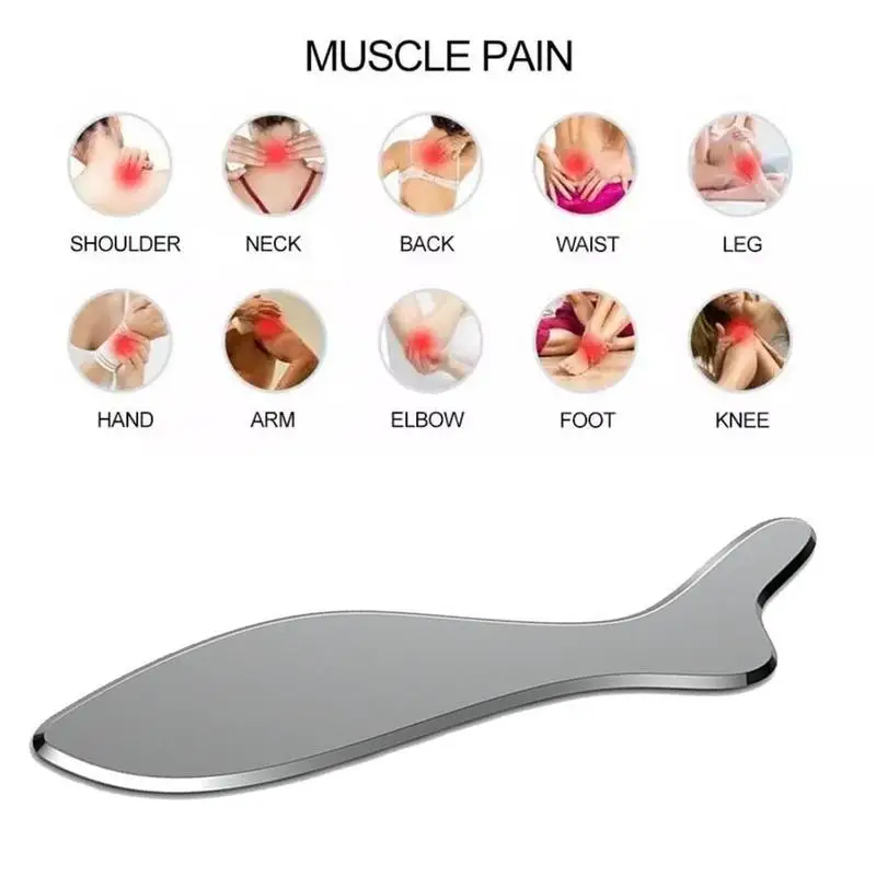 

Scraping Board Stainless Steel Gua Sha Massage Therapy Demolition Plates Polished Guasha Home Massage Guasha Board (Random Size)