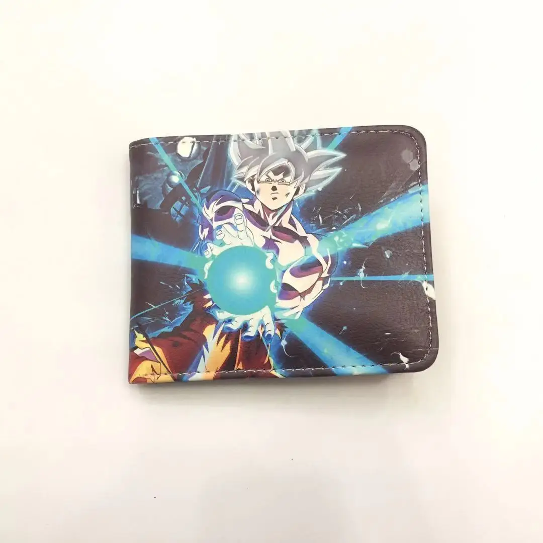 Кошелек мужской кожаный с японским аниме-рисунком студенческий короткий