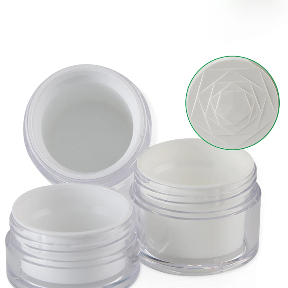 20 шт. пастический косметический контейнер с розой белая емкость для образцов