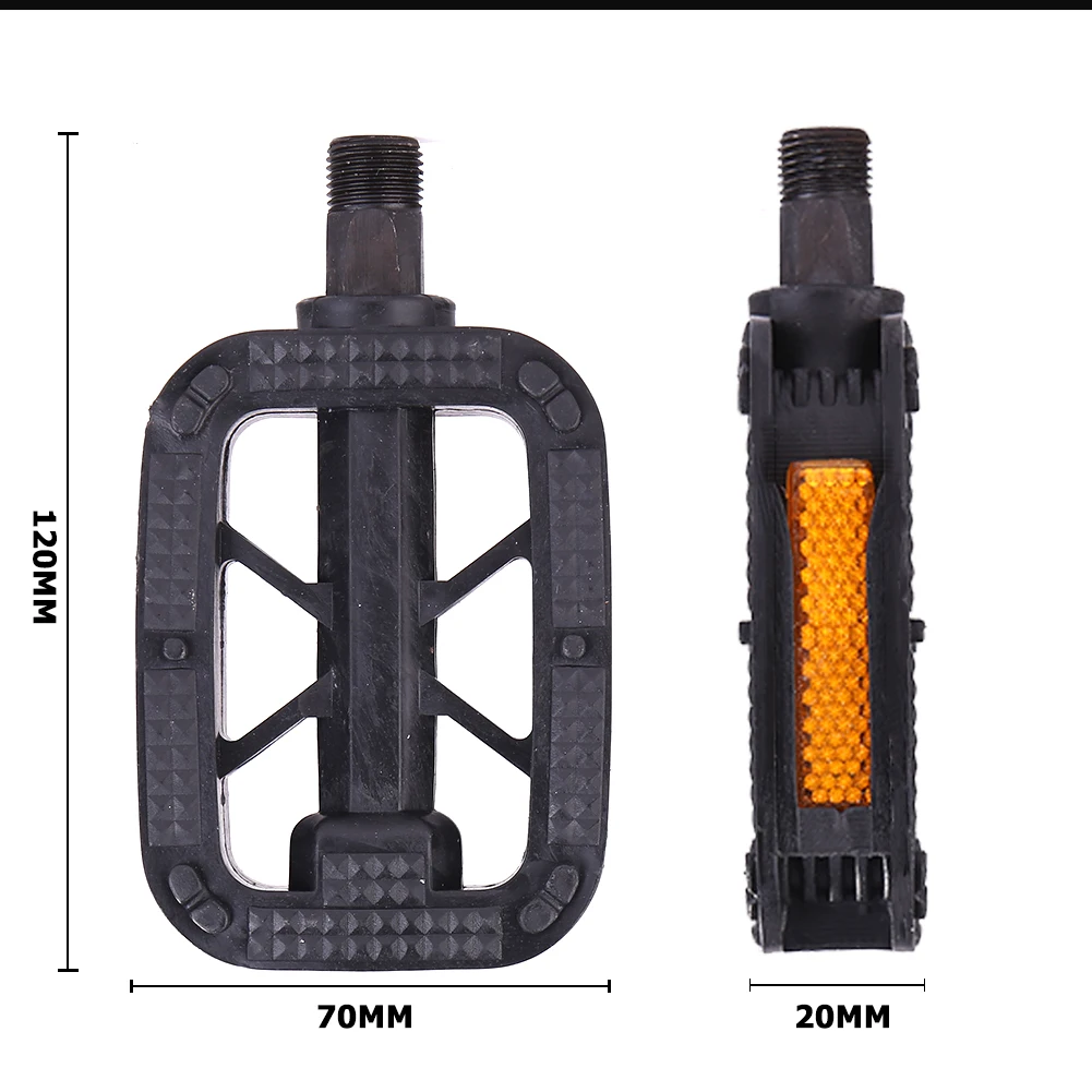 1 пара пластмассовых Противоскользящих велосипедных педалей с