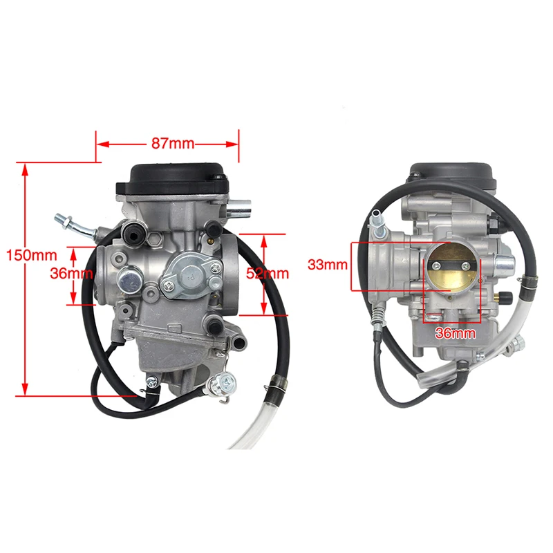 Мотоциклетный карбюратор ALconstar 33 мм PD33J ATV ДВИГАТЕЛЬ Carb KFX400 для Yamaha Kawasaki KODIAK 450 YFM350