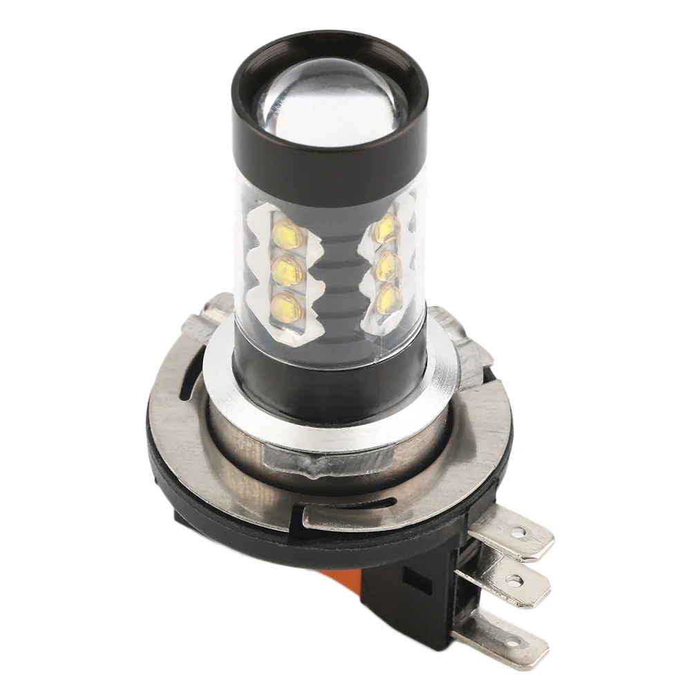 

1Pair H15/T25 16SMD LED 80W Car Auto DRL Daytime Running Lights Lamp Replacement Bulb 1900LM Pure White 12-24V