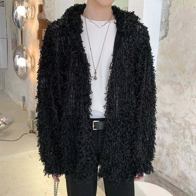 Куртка с капюшоном и кисточками для мужчин женщин свободная повседневная