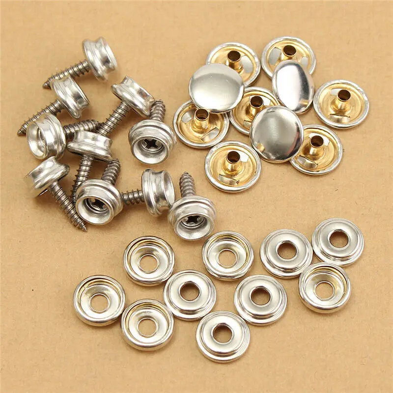 

Stainless steel 30pcs 30pcs Snap Fastener Waterproof Practical Applicable