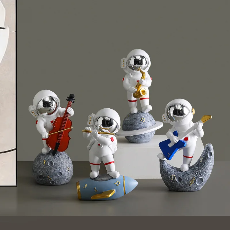 

Creative Band Astronaut Ornaments Astronaut Statue Crafts Home Decorations Gifts Indoor Home Office Store Ornaments