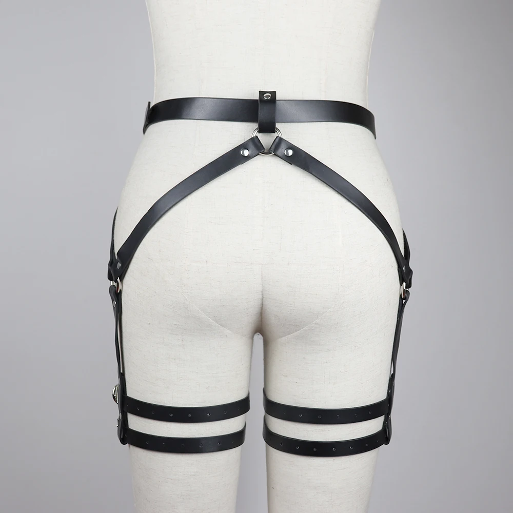 

B.CYQZ Sexy Leather For Women Gothic Harness Garter Belt Lingerie Waist Straps Leg Suspenders Accessories Stocking Belt Pastel