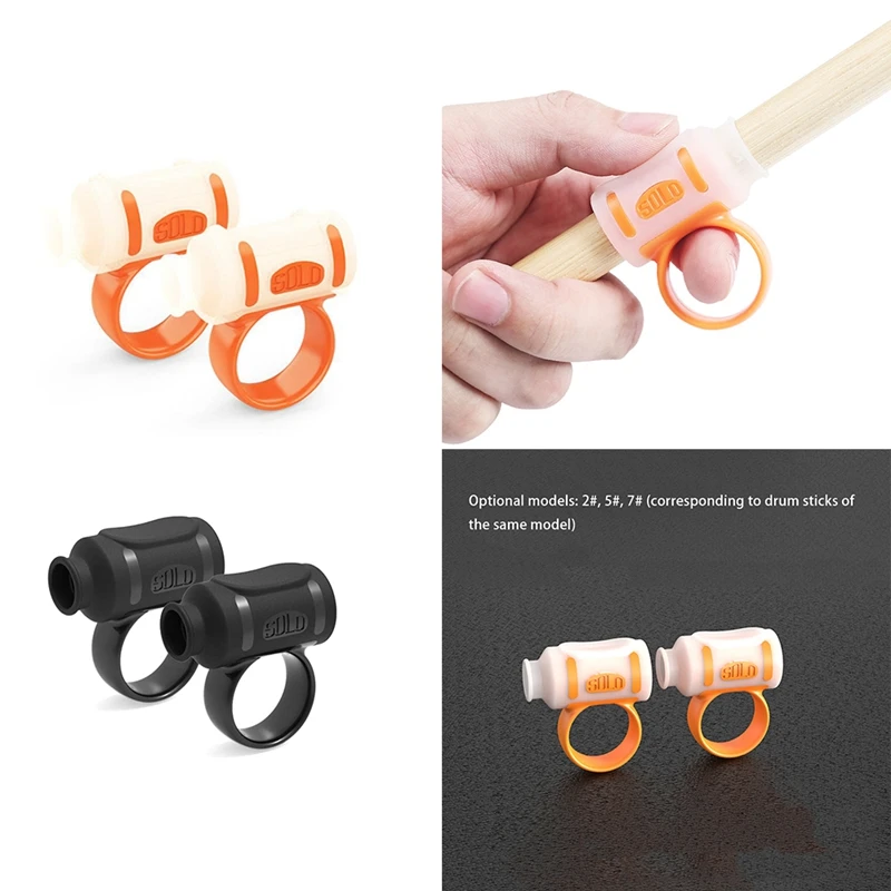 

SOLO 1 Pair Drumsticks Accessories Easy Stick Twirl Grip or Control Clips for Beginner Drummer