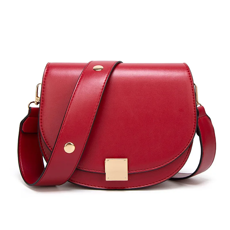 

Hot Sale Women Crossbody Bags Female Saddle Bag Retro Solid Cowhide Shoulder Messenger Bag Brown bolsas mujer designer bag