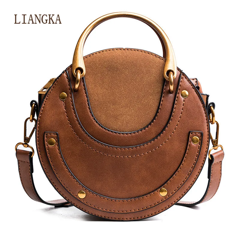 

Сумка кросс-боди Женская из ПУ кожи, Модный саквояж на плечо с заклепками, дизайнерский чемоданчик кросс-боди