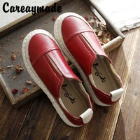 careaymade new style spring and autumn new literary and artistic mori girl casual shoes round head flat bottom shoes3 colors