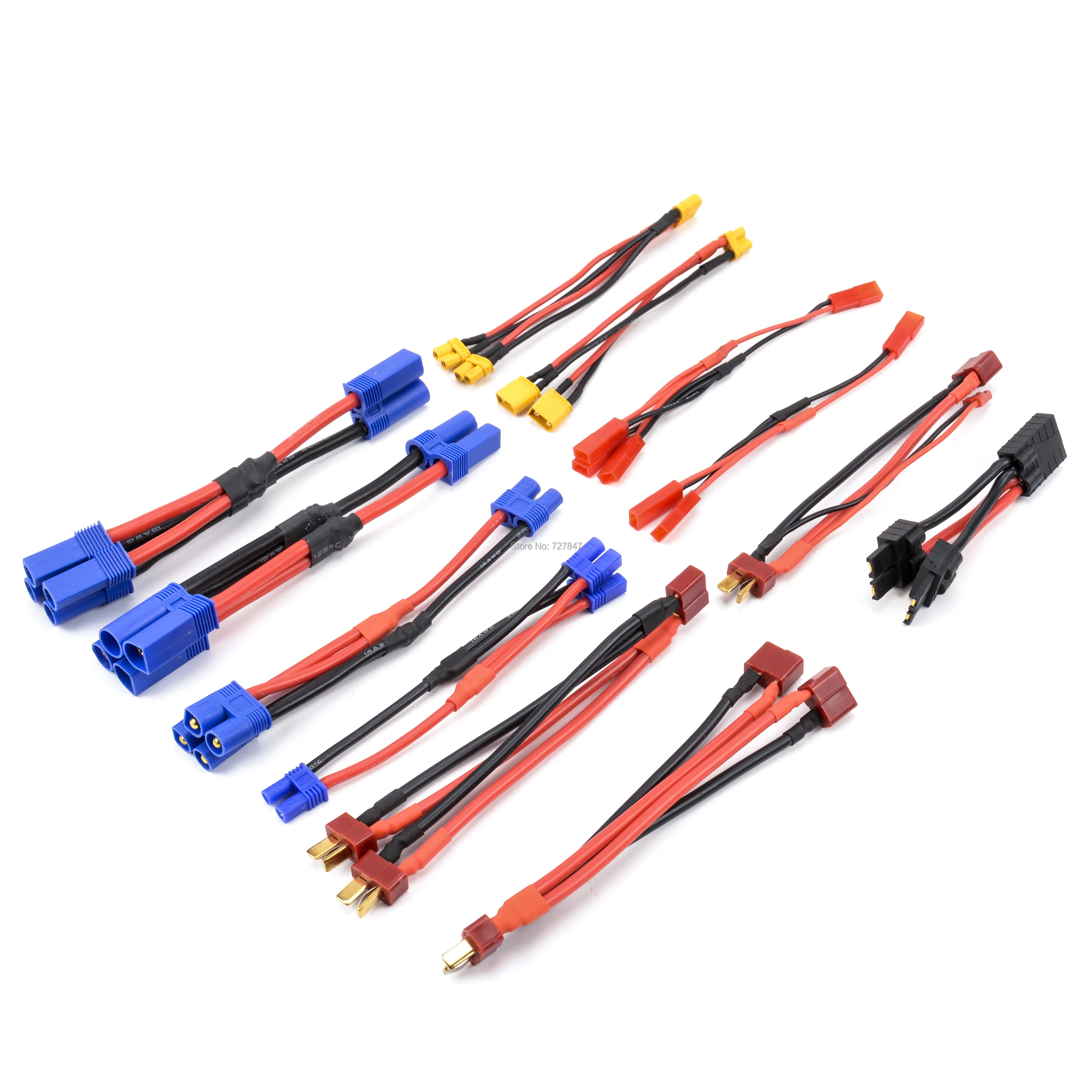 Кабель удлинитель XT60 XT30 XT30U T Plug EC5 EC3 EC2 JST|battery connector|xt60 parallelbattery connector cable |
