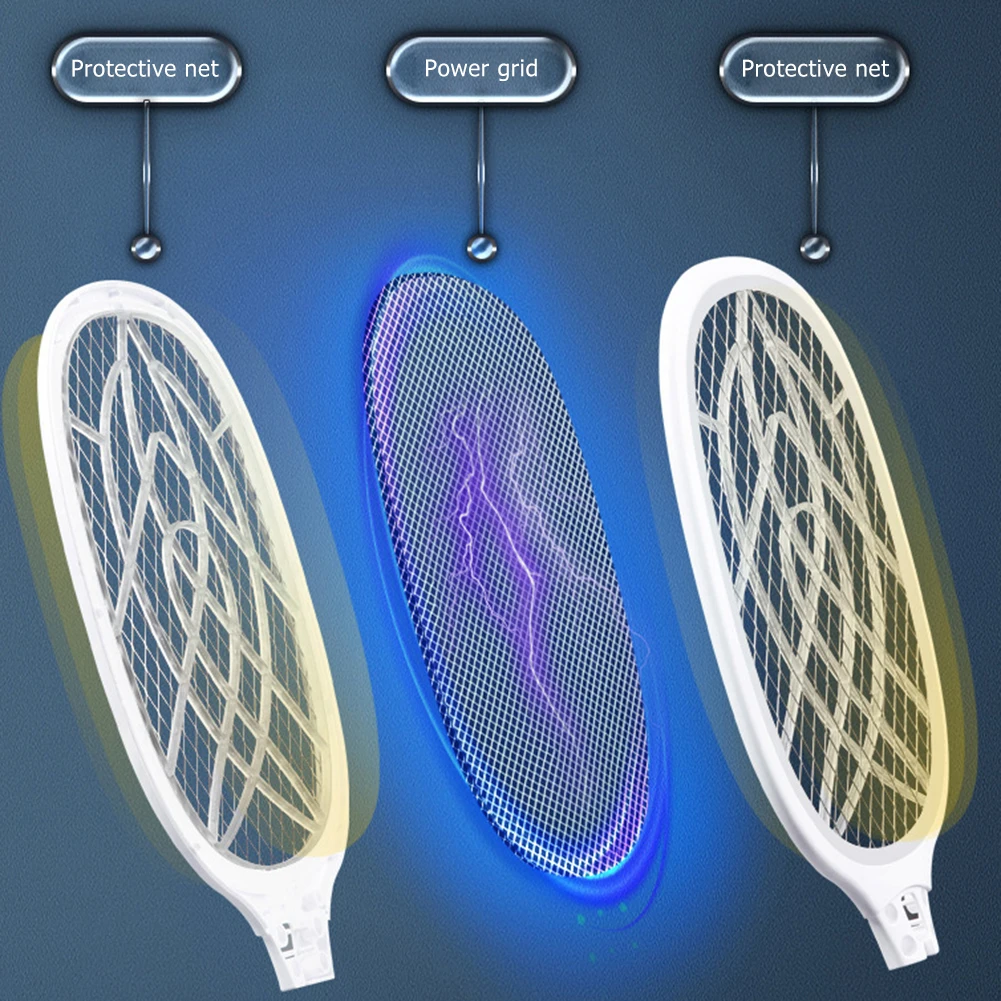 

Handheld Electric Mosquito Fly Swatter UV Light Summer Anti Mosquito Insects Killer Trap Bug Zapper for Bedroom Home