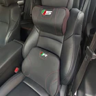 Мягкая подушка из натуральной кожи для подголовника автомобильного сиденья с эффектом памяти, удобная подушка для Jaguar XK XJ XE XF