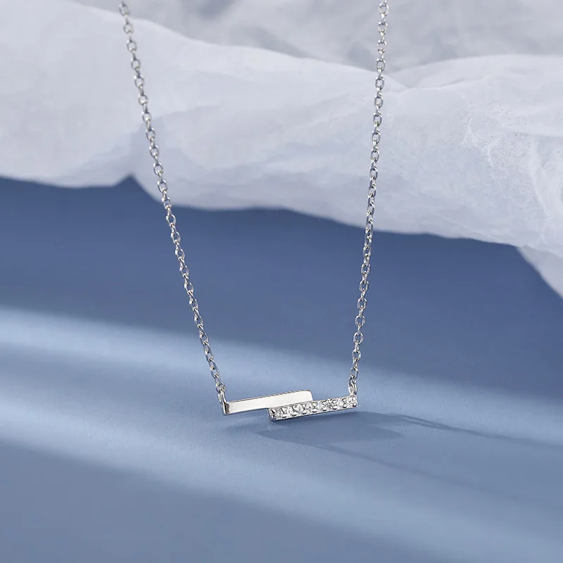 

925 Sterling Silver Link Chain Pendent Necklace For Women Girls Party Fashion Jewelry Choker Collar dz471