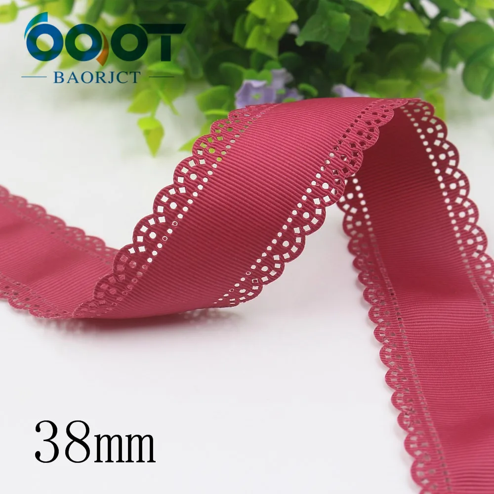 I-19407-882 OOOT BAORJCT I-19407-882, 10 ярдов, горячая Распродажа 38 мм полые цветы сплошная корсажная лента ленты, DIY ручной работы материал, аксессуары для одежды - Цвет: I-19407-882