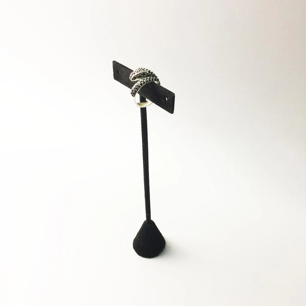 Кольцо в виде змеи из серебра 925 пробы с открытым концом и черным цирконием модное