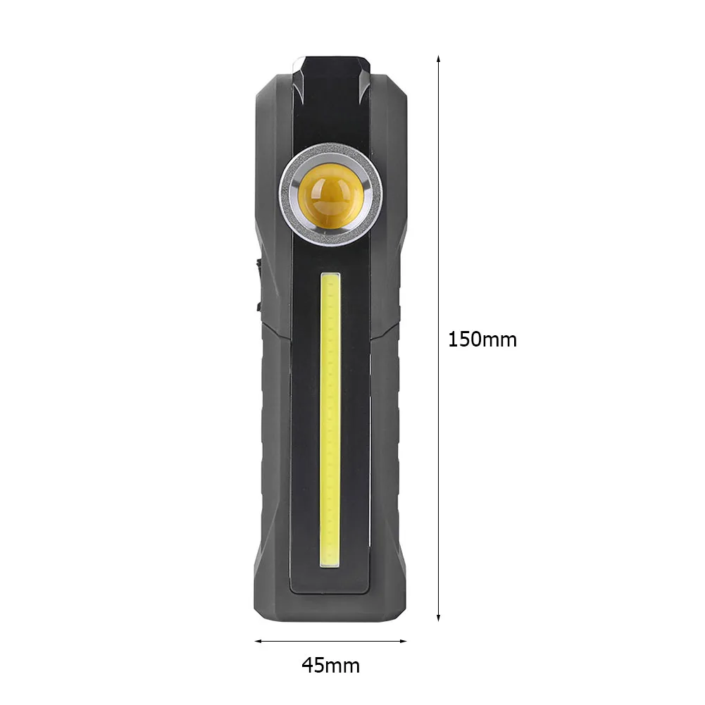 

Practical Folding Working Flashlight Multi-functional Classic Texture USB Rechargeable LED Electric Torch Camping Lamp