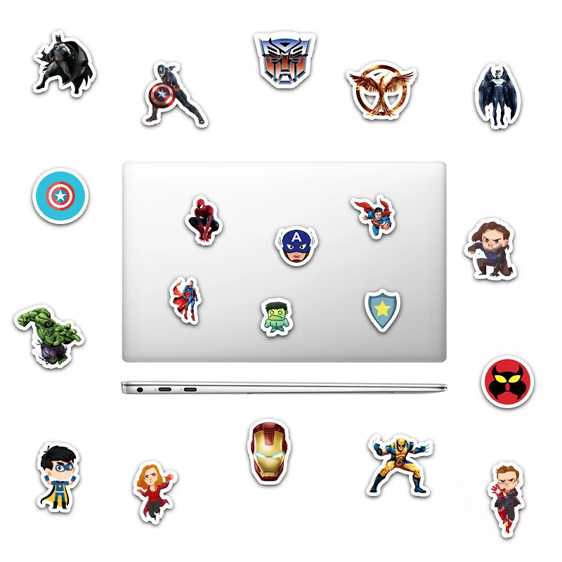 50 шт./упак. Супергерои автомобиля для телефона на мотоцикл путешествий багаж