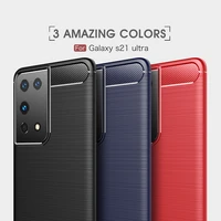 soft cover full protection carbon fiber tpu silicone case phone for samsung s21 s21 plus s21 ultra protect shell