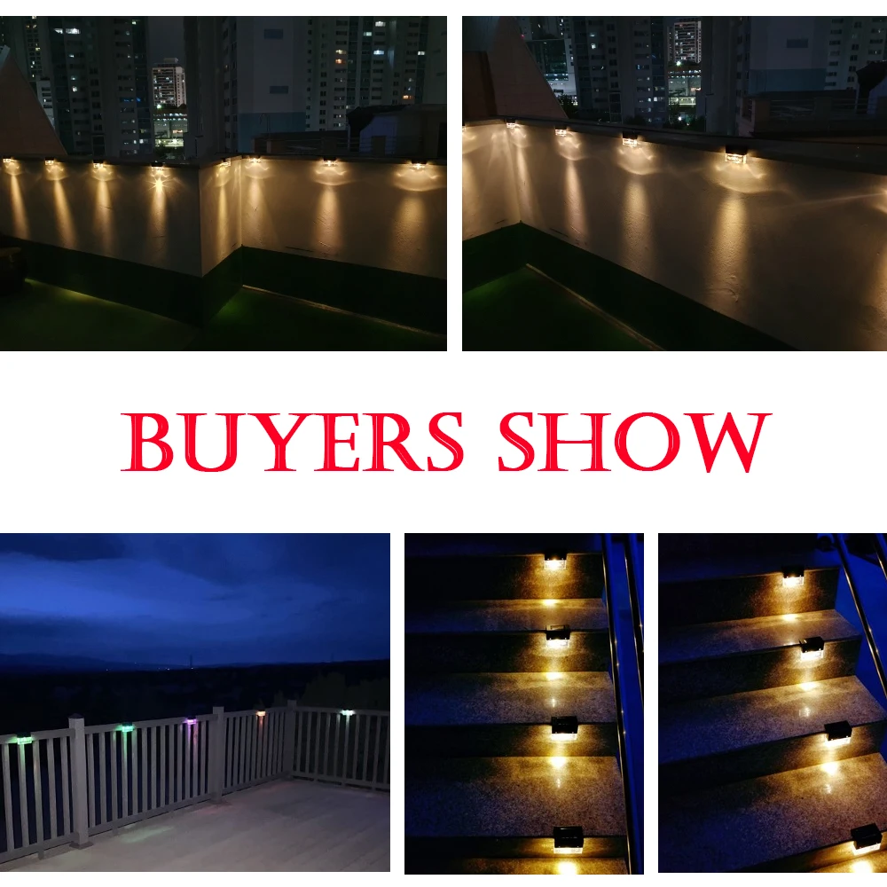 

LED Solar Lamp Garden Lights Outdoor Waterproof Solar Sunlight RGB Light Gradient Garden Decor Stair Fence Lamp for Patio Yard