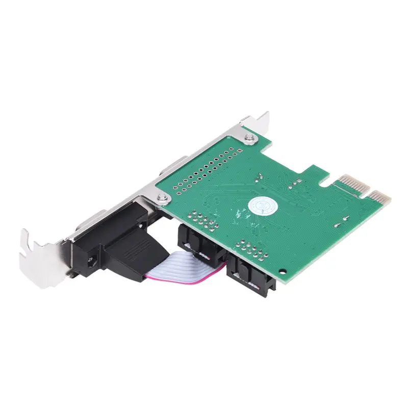 Двойной Порты 9-контактный последовательный RS232 DB9 PCI-E карта Com AC332 | Компьютеры и
